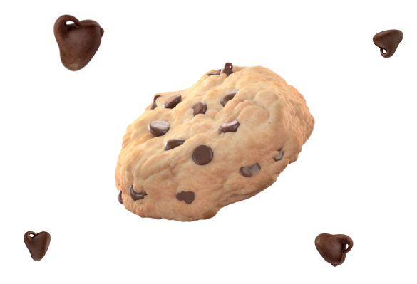 bitten chocolate chip cookie clipart